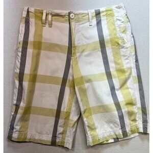 Urban Pipeline Up Men's Flat Front Chino Cotton Shorts Size 34 Multicolor Plaid